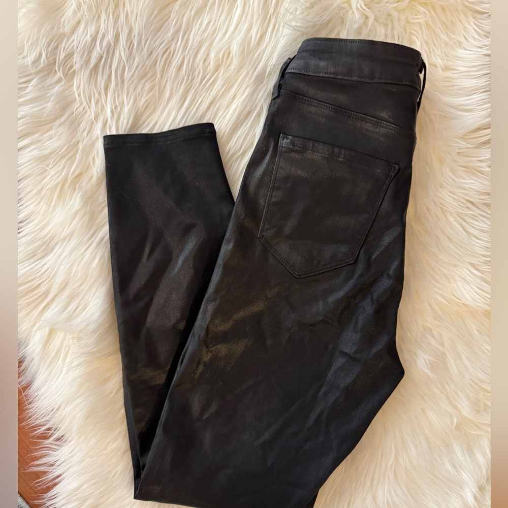 L'AGENCE Margot Coated High-Rise Skinny Jeans Size 27 - Picture 4 of 7